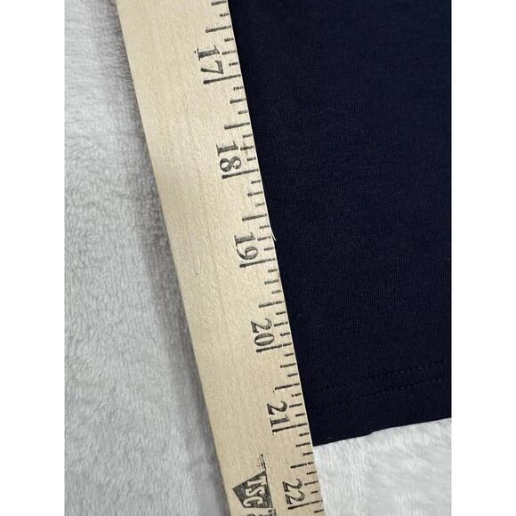 T By Talbots XS Modal French Terry Relaxed Capri Pants Navy Blue Womens Knit - Picture 6 of 6